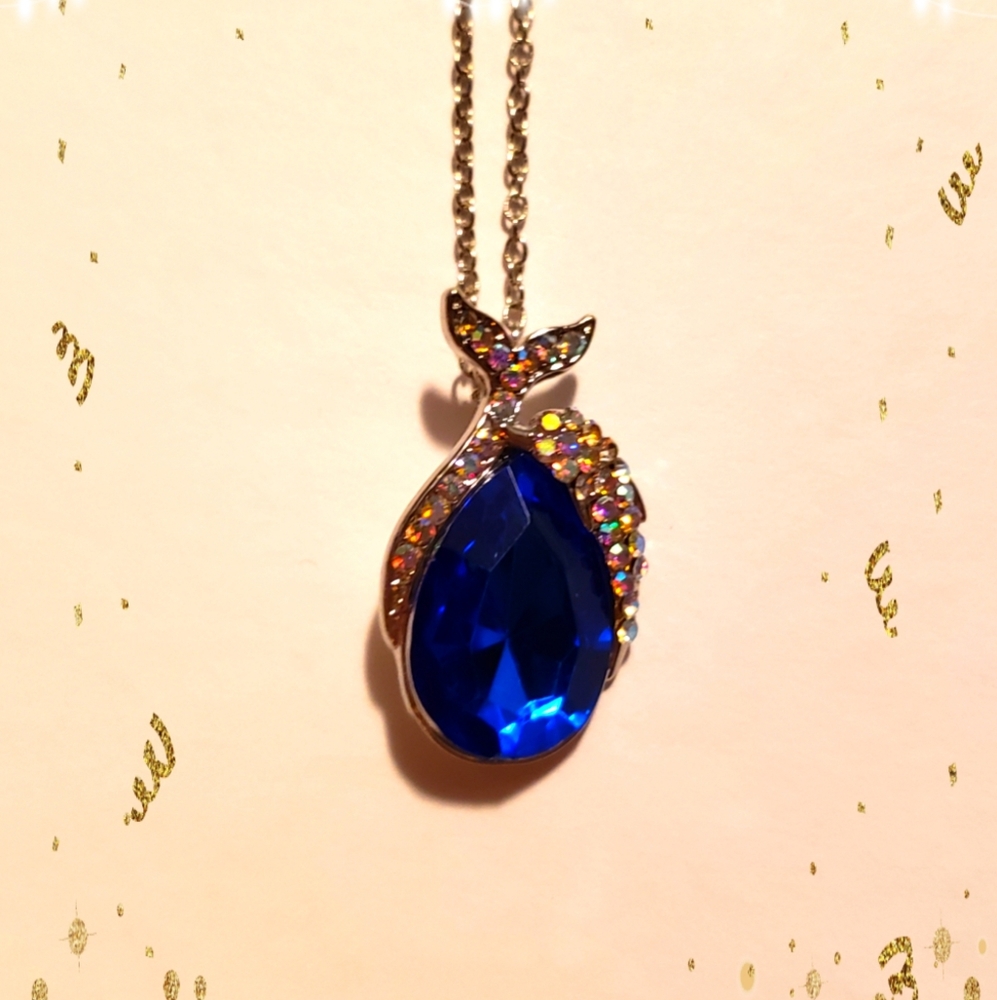 Dolphin Water Drop Necklace
